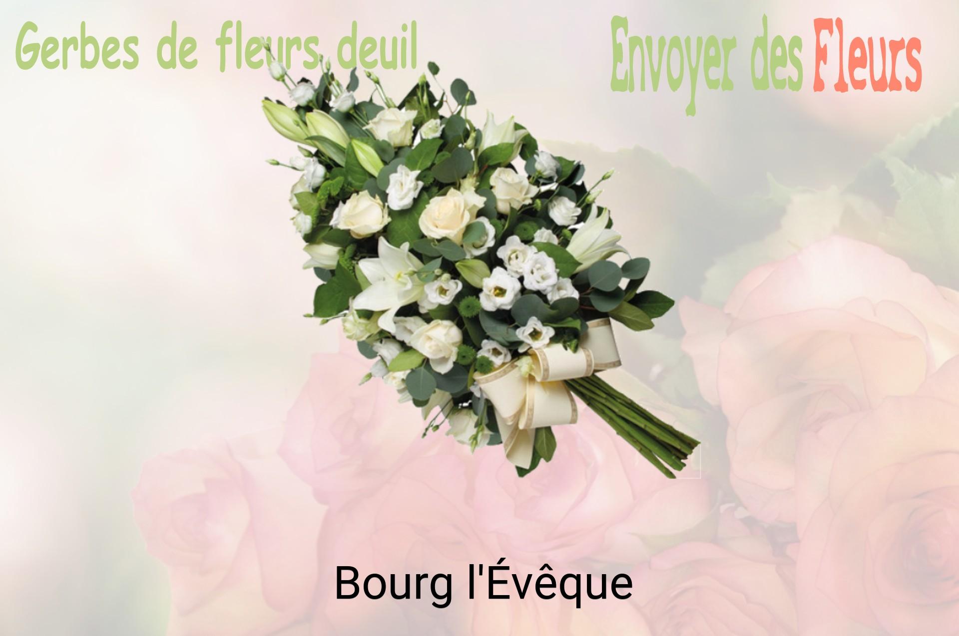 Gerbe de fleurs de deuil livrée à Bourg-l'Évêque